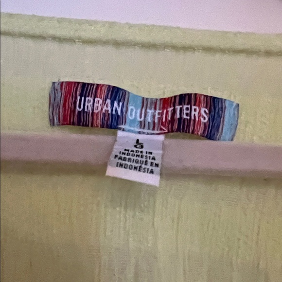 Urban Outfitters Neon Lime Lightweight Cropped Button Cardigan - Picture 2 of 5